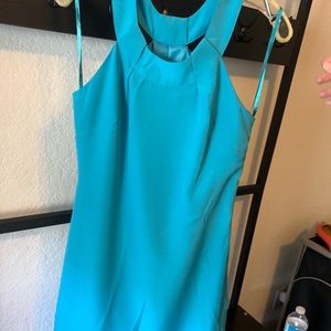 Merona turquoise teal cut in neck dress. Sz 4